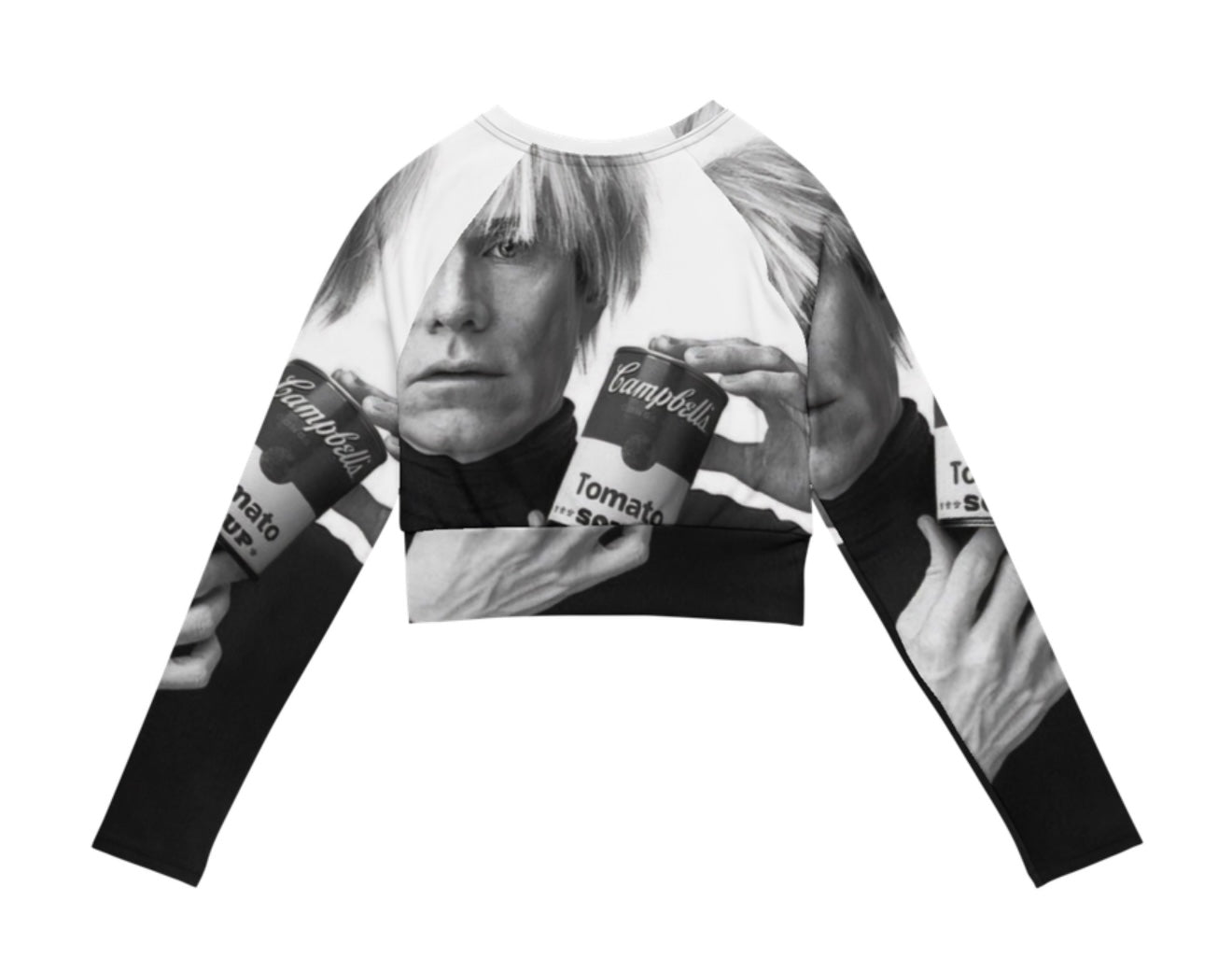 WARHOL-TOMATO SOUP-LONG SLEEVE CROP TEE