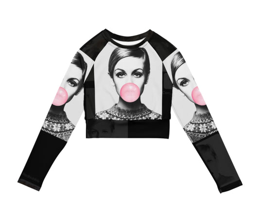 TWIGGY-LONG SLEEVE CROP TEE